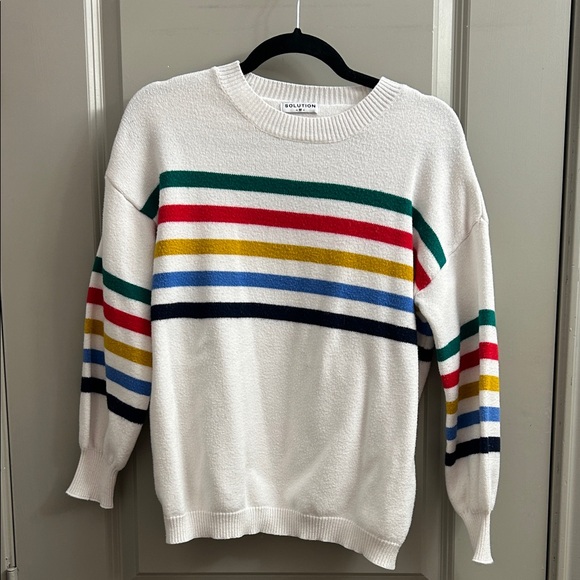 Colorful Striped Women's Sweater - Picture 1 of 6
